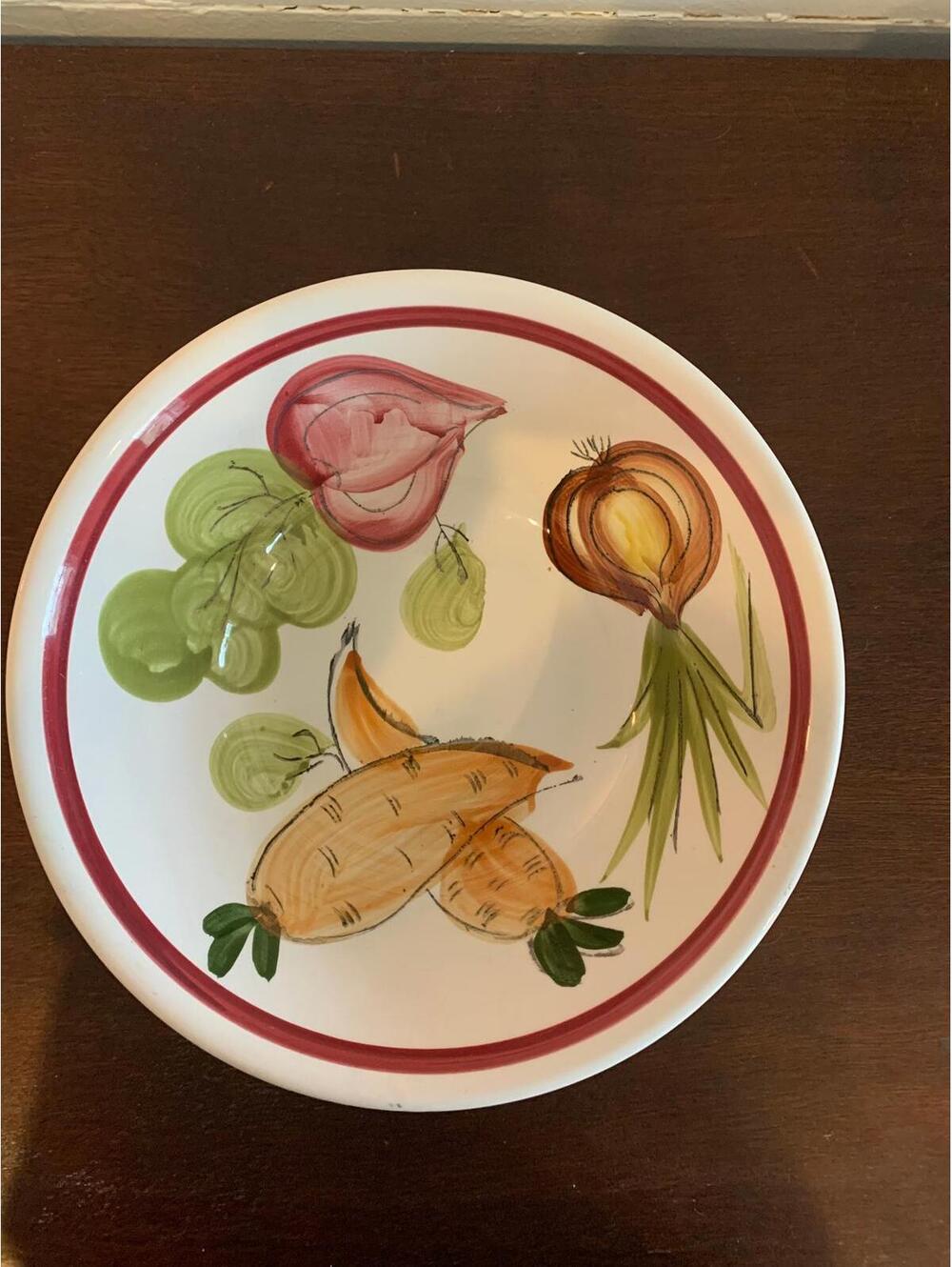 Vintage Yamasho Ironstone Vegetable Pattern Serving Bowl